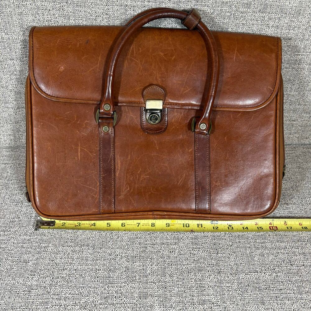 Vintage Wilson Leather Briefcase Tan Locks